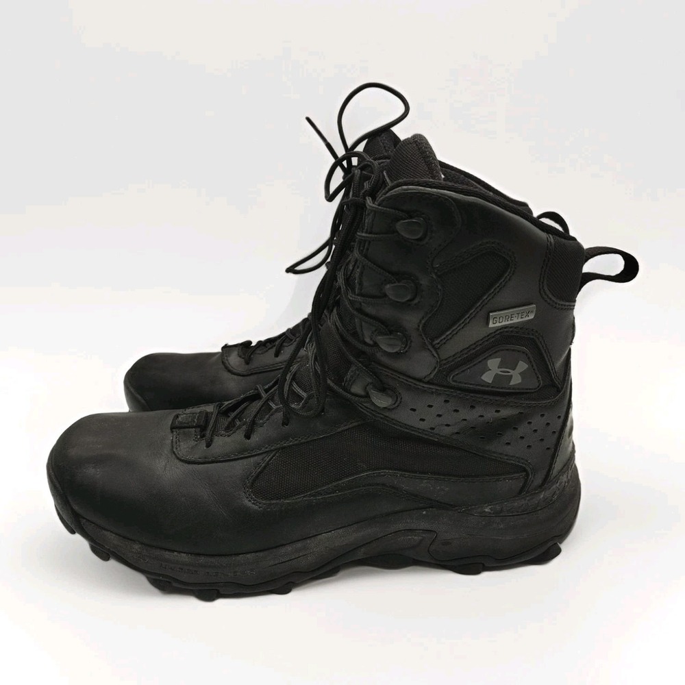 Under Armour Black Speed Freek Goretex Boots Hiking Tactical Mens Size 12